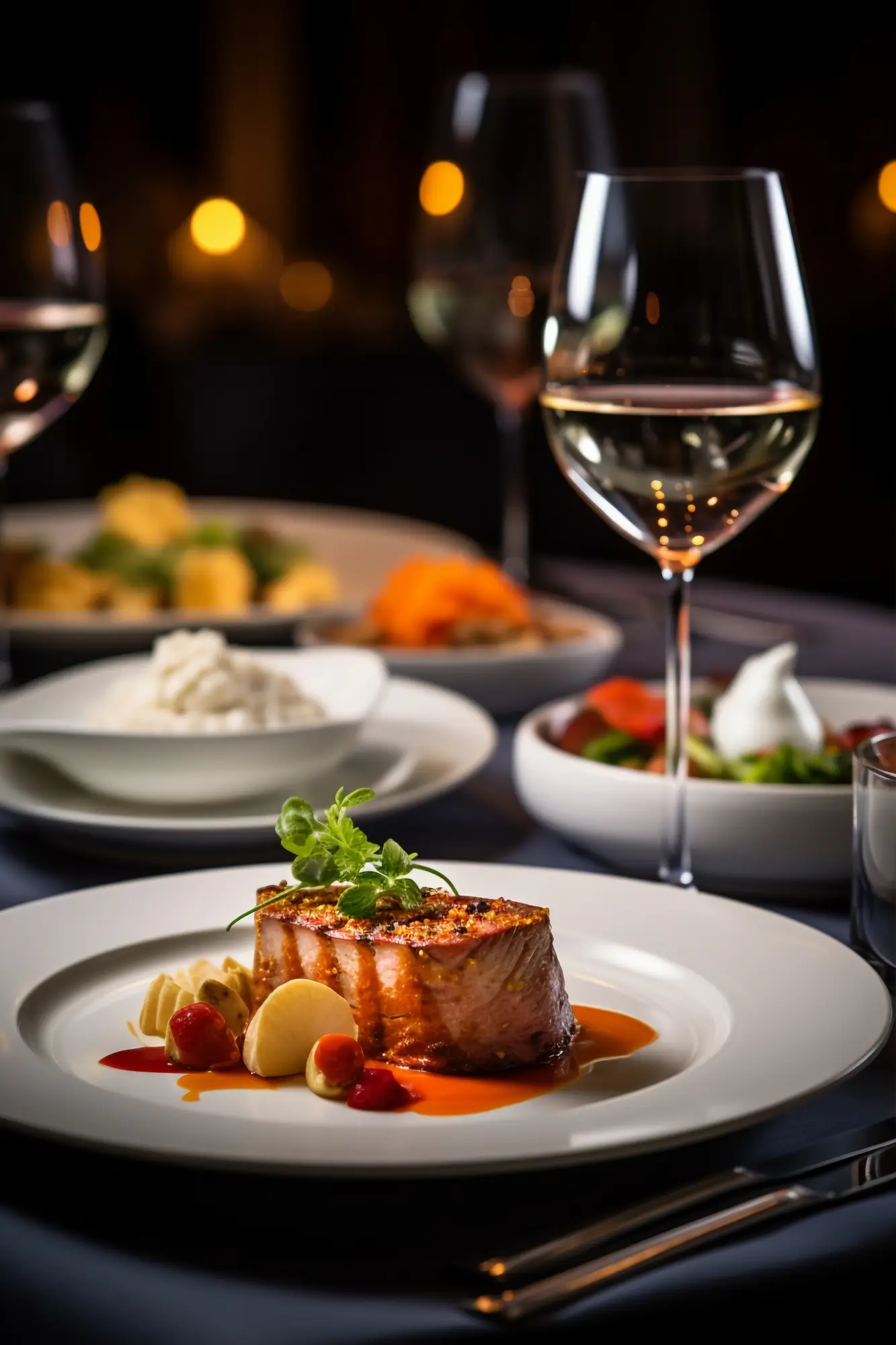 Pažljivo serviran tanjur u ugođaju restorana